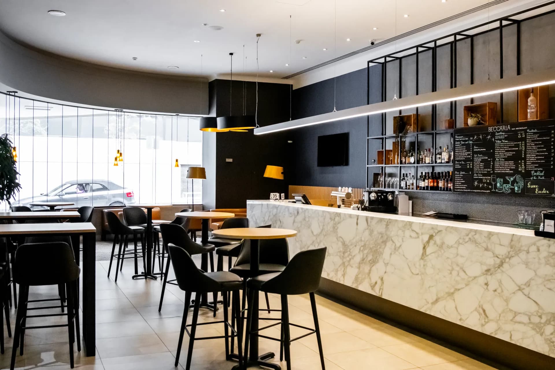 bar wide window daylight